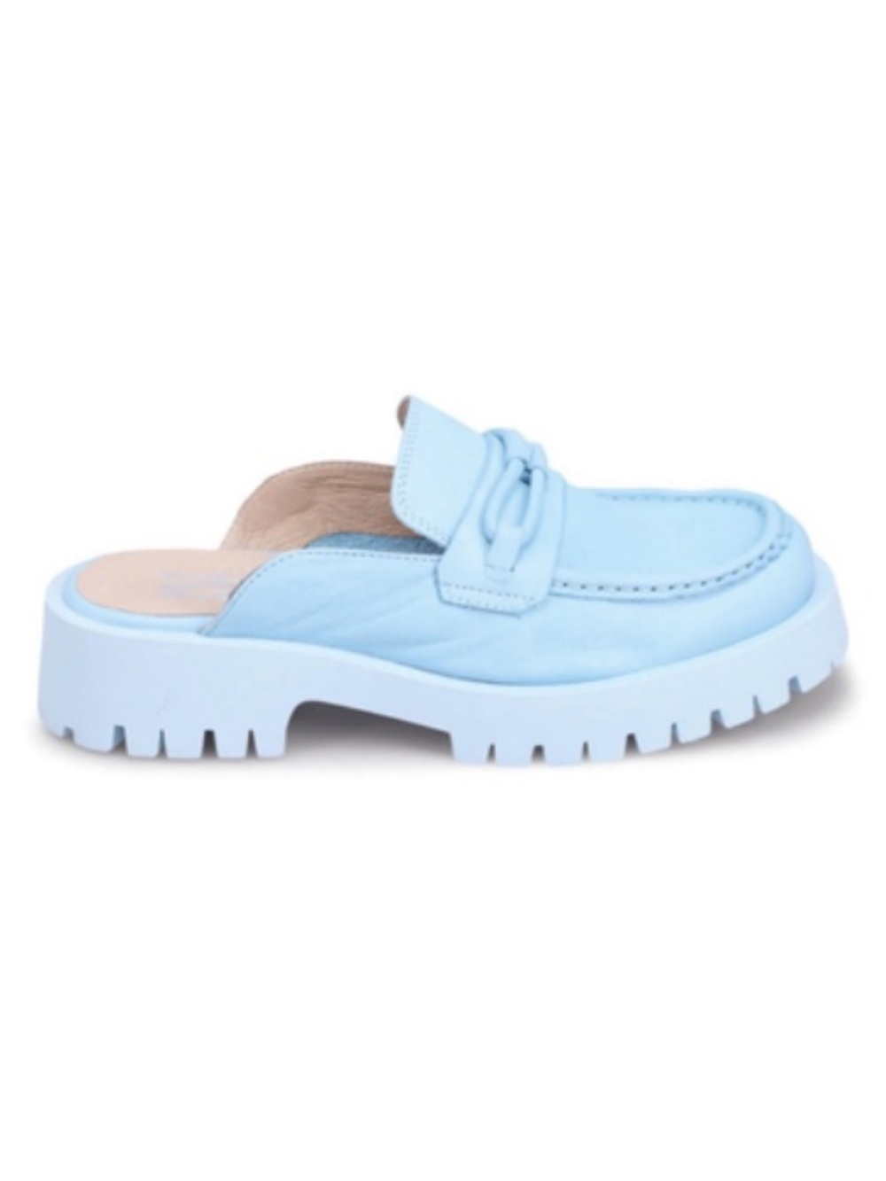Miz Mooz Vann Blue Leather Mules | 36